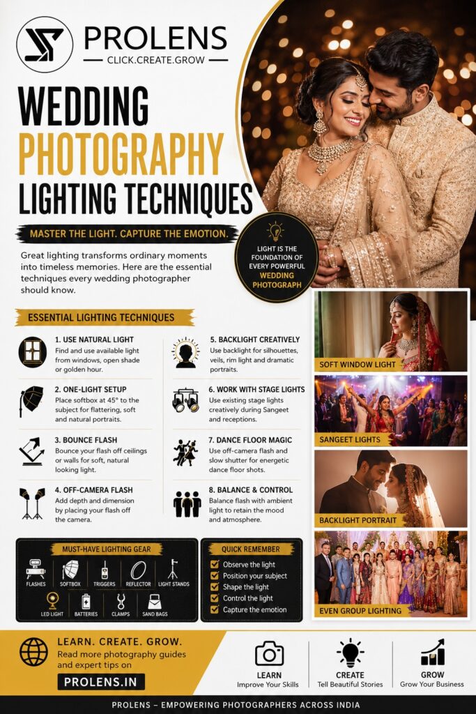 Wedding Photography lighting techniques